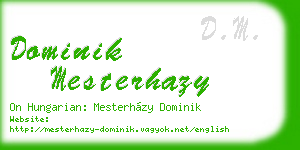 dominik mesterhazy business card